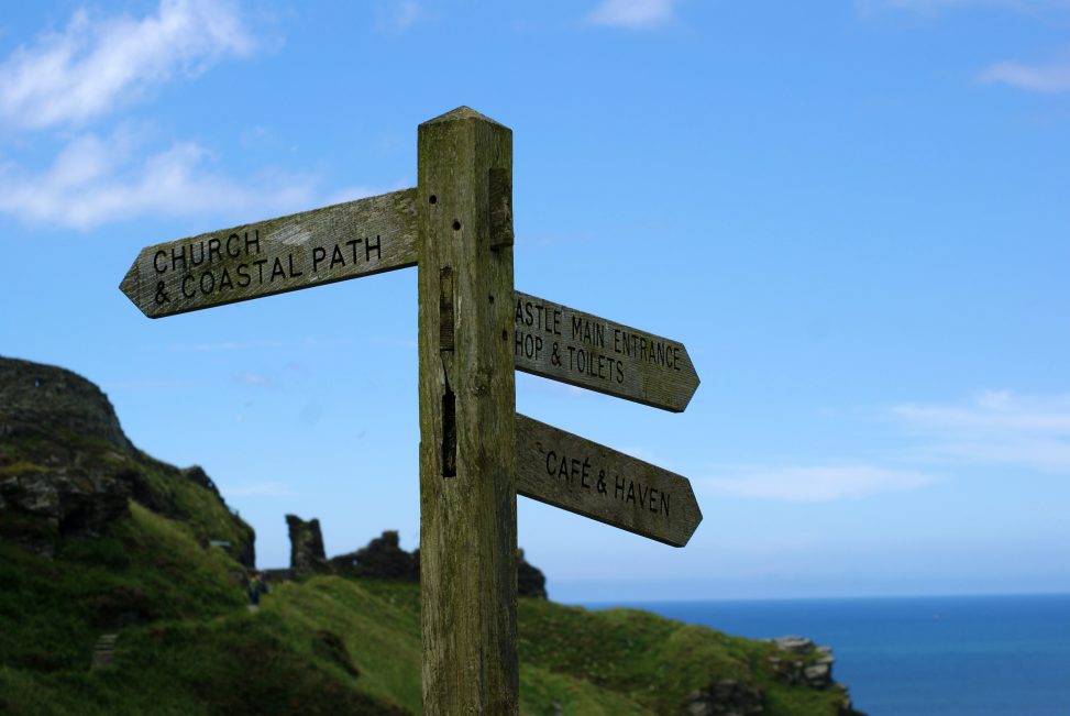 Tintagel Castle Sign